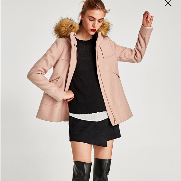 zara pink coat 2018